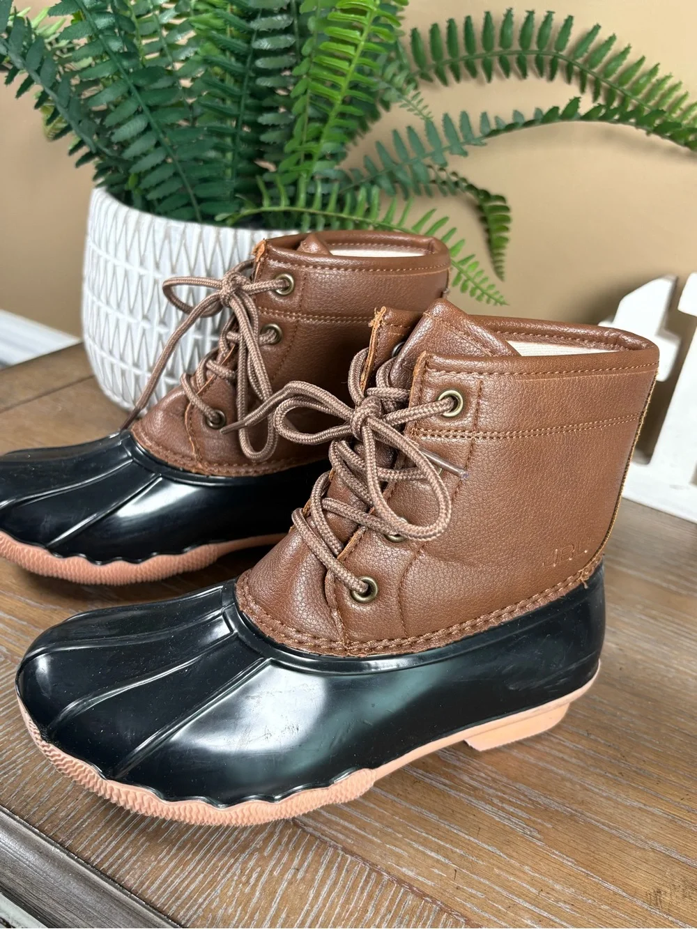JBU Kids Brown and Black Rain & Snow Boots